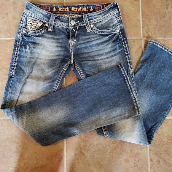 Rock Revival Denim - Womens distressed Rock Revival Jeans 26. EUC!